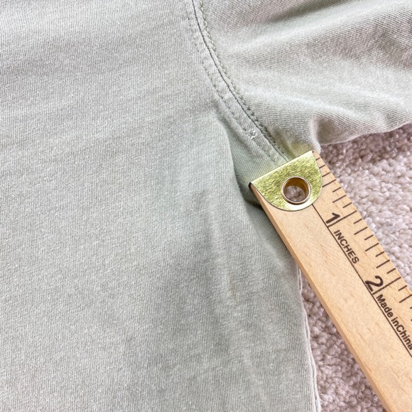 PacSun Shirt Mens Small Sage Green Sun Moon Embroidered Short Sleeve Cotton - Picture 6 of 10